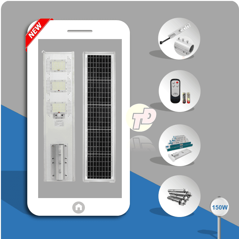 Đèn Đường Năng Lượng Mặt Trời 150W - Jindian JD19150