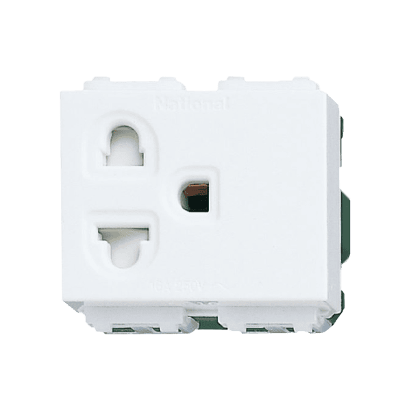 Wide Series – Ổ cắm đơn có màn che và dây nối đất